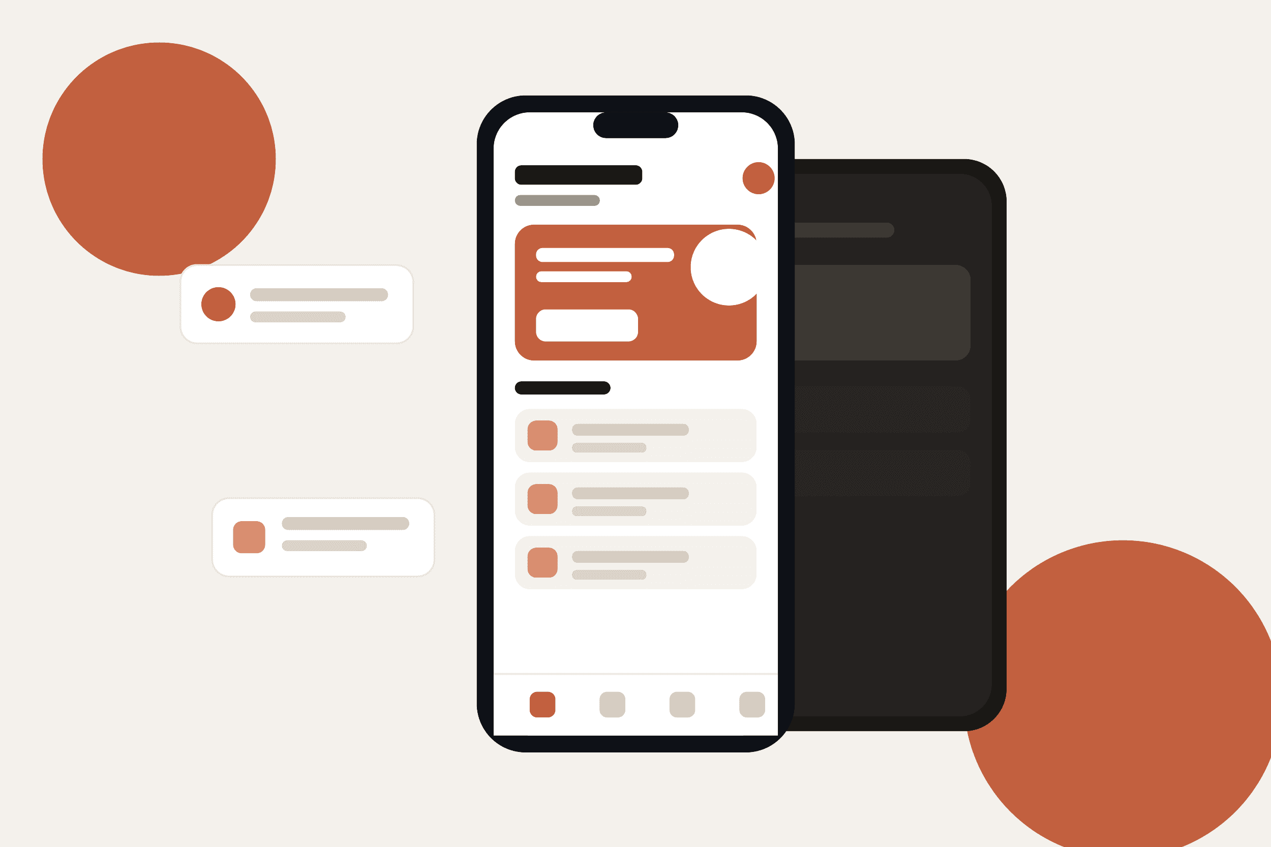 Illustration d'une application mobile sur téléphone