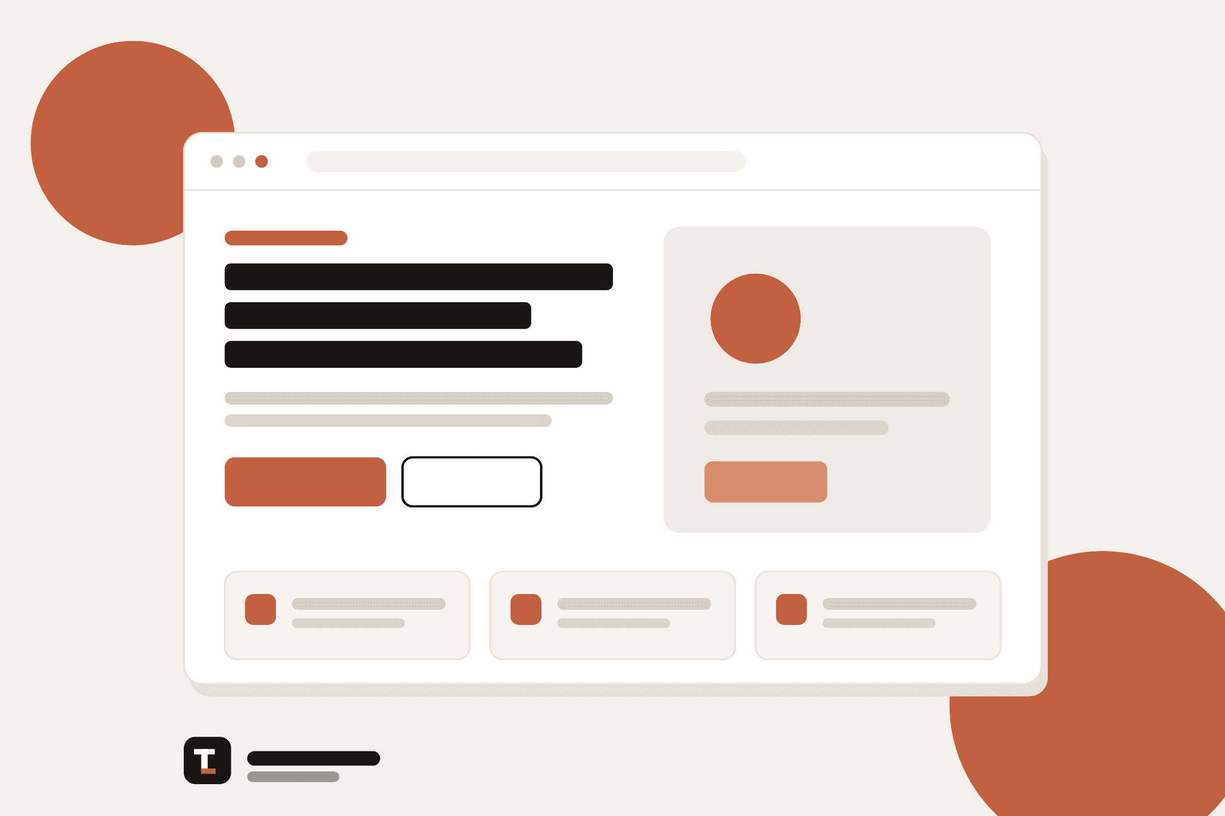 Illustration d'une interface de site web